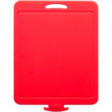 실리만 국내생산 실리콘 클립형 도마(중) 투명빨강, RED, 1개