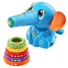 Leap Frog 跳跳蛙 疊疊樂小象 Set, 可愛小象套圈圈，學習數數、顏色和數字, 1組, 藍色