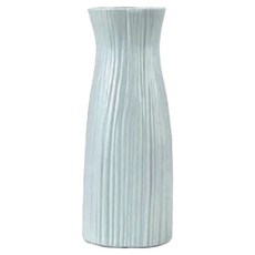 北歐簡約花瓶 塑膠 圓弧/菱形/線條/藤編 裝飾, 高20 x 寬7.5cm 瓶口寬5.7cm, 綠色