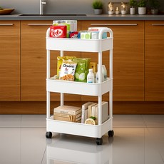 Linef 移動式手推車, 白色, 3層