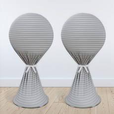 Tamsaa 條紋彈性風扇罩 所有機型適用 2個入, 灰色