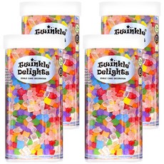 퀄리티스프링클 레인보우 스파클링 슈가, 80g, 4개