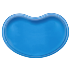 水晶清涼人體工學滑鼠墊 柔軟回彈 呵護手腕 防水防滑 舒適耐用, 藍色, 1個