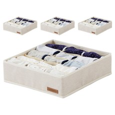 HANSSEM Sam Bedding內衣收納盒 15格, 米色, 4個