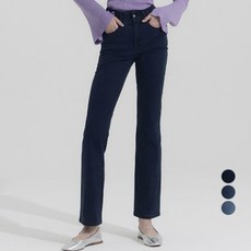 뱅뱅 여성용 라이크라 스트레이트핏 데님 긴바지