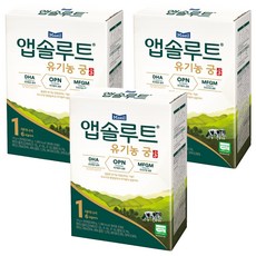 앱솔루트 유기농 궁 분유 1단계 0~6개월 14g, 20개입, 3개