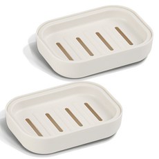 굿굿샵 마카롱 비누 받침대, 화이트, 2개