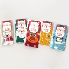 아이뿜 아동용 산타와 친구들 크리스마스 양말 B13 5켤레 세트