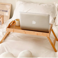 沐慕家居 床上折疊桌, 50 x 30 x 2.5cm 原木, 50 x 30 x 25cm, 1個