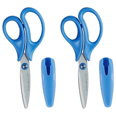 FitcutCurve 兒童剪刀 左手用, 藍色, 2支