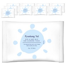 편강율 아동용 마일드 선 클렌징 티슈 리필형, 10매, 10개