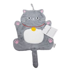 MORINO 摩力諾 造型擦手巾 MO8348, 炭吉貓, 1條