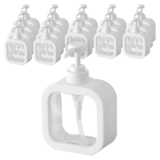 아리코 펌프 디스펜서 리필용기 300ml, 화이트, 18개