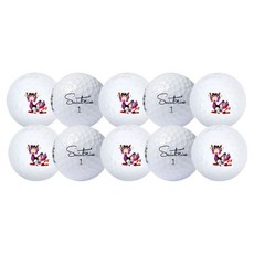 Saintnine 混合卡通圖案高爾夫落球 特A級, 10個, 珍珠白