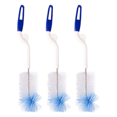 pigeon 貝親 旋轉奶瓶清潔刷, 旋轉式 藍色 + 白色, 3個