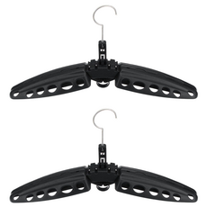 JNJ 서핑 웻슈트 잠수복 다이빙슈트 옷걸이, 블랙, 2개