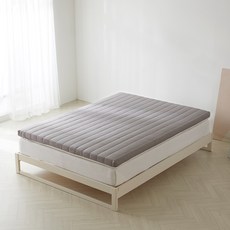 더코이즈 스마트 슬립 라텍스 토퍼 매트리스, 스페이스그레이, 7.5cm