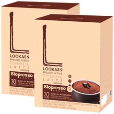 LOOKAS9 經典雙倍濃縮提拉米蘇拿鐵咖啡, 17.7g, 30條, 2盒