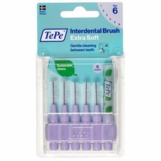 TePe 緹碧 牙間刷 超軟刷毛, 1.1mm, 6支, 1盒