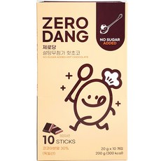 ZERODANG 熱巧克力粉, 20g, 10條, 1盒