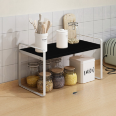 써뉴즈 다용도 주방 정리 선반, 블랙, 1개