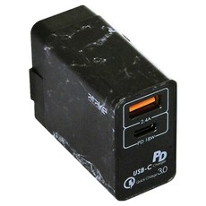 atake 18W 2 Ports Wall Adapter 充電器 PD Fast Charging USB-A + USB-C 黑色 A1A-2K01 54 x 44 x 25mm 60g 1個