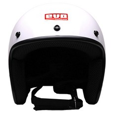 evo helmets 艾莉莎復古騎士安全帽 附冰絲面罩, 白色