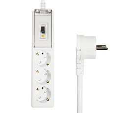 써지오 고용량 납작 슬림 안전 멀티탭 3구 DH-3039-NM, 화이트, 1개, 8m