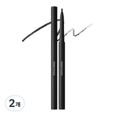 MERYTHOD 極細眼線筆 0.05g, 01 Deep Black, 2支