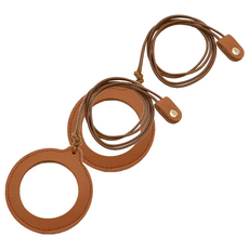 Dr.Phelice J 便攜式皮革項鍊放大鏡 淺棕色, 單一商品, 2個