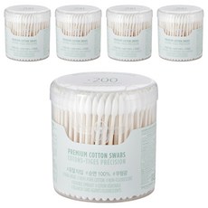 THE FACE SHOP 菲詩小舖 每日美妝工具 優質棉花棒, 200入, 5個