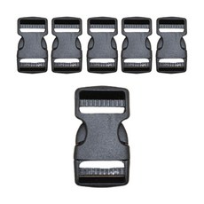 塑膠皮帶扣環 30mm, 黑色, 7個