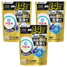 ARIEL 日本原裝進口 4D立體洗衣膠球補充包 含漂白成份, 13顆, 3袋