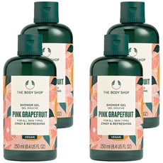 더바디샵 샤워젤 핑크 그레이프후룻, 250ml, 4개