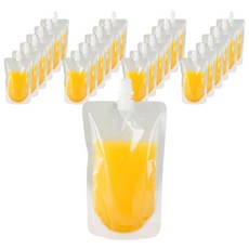 리빙홈디테일 스파우트 파우치 투명 300ml, 중(M), 25개입, 1세트