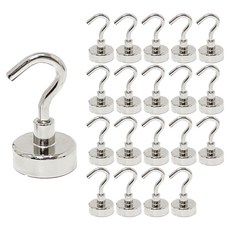 네오디움 후크 고리자석 TJ10T 20mm, 실버, 20개