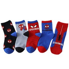 童款蜘蛛人印花襪子 5雙入