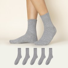 Goldman Socks 女款運動氣墊毛圈半筒襪 5雙組, 灰色