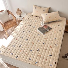 LaMonte 小狗圖案超細纖維保潔墊/地墊 米色, 雙人(150 x 200cm)