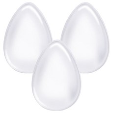 半透明水滴矽膠粉底粉撲, 白色, 3個