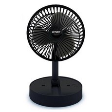 코어트레이더스 접이식 무선 탁상용 선풍기, FP-11, 블랙