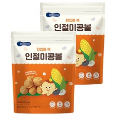 BEBECOOK 孩童一口吃下米餅球, 黃豆粉年糕口味, 25g, 2包
