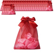 Maket Gamseong 高級網紗小包裝用禮物袋 2號, 30個, 紅色