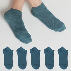 노디자인 프리미엄 컬러 구성 발목 양말 골지 5켤레