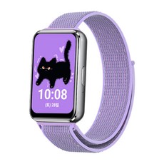 누아트 갤럭시핏3 나일론 스포츠루프 스트랩, 퍼플, 1개