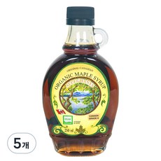오리지널캐나디언 알레가니 유기농 메이플시럽, 250ml, 5개