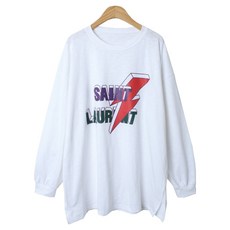 안다로미 여성용 세인트번개 트임 긴팔 티셔츠