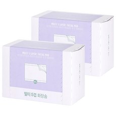 THE FACE SHOP 每日美妝工具 多功能5層化妝棉, 80入, 2個