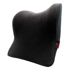 CHAMOA 磨毛棉質針織車用記憶棉頸枕, 黑色(M205), 1個