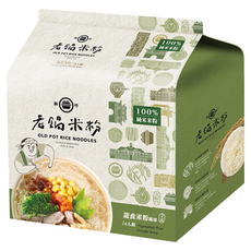 老鍋米粉 蔬食風味湯米粉 4包Set, 100%純米米粉, 240g, 1袋